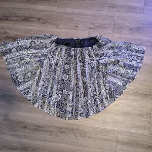 Lane Bryant Floral Navy and White Women's Blouse